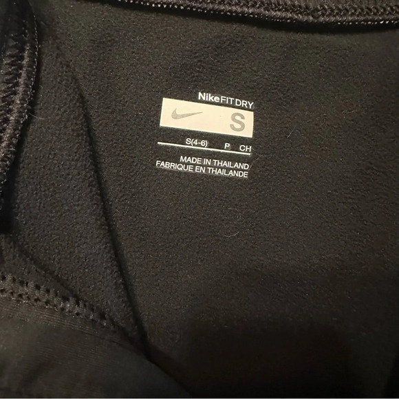 Nike women’s Dry fit black quarter zip high neck long sleeve size S Stretch Top - Picture 6 of 10